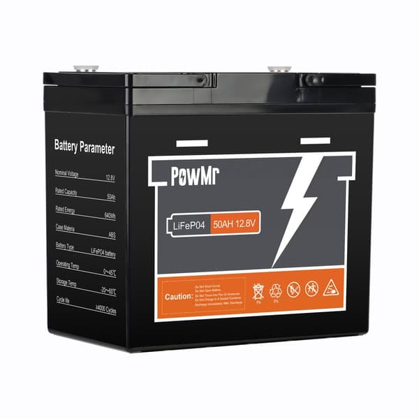 LiFePO4 batteripakke, 50AH kapacitet, 12,8V spænding,50AH 12V