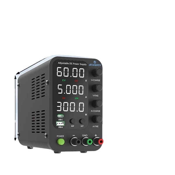 Jesverty DC Strømforsyning, Justerbar Udgange 0-60V, USB Hurtigopladning,60A05V-Model V, 220V EU-stik