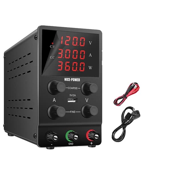 DC Laboratorie Strømforsyning, OCP og OVP Beskyttelse, 4-cifret Display,120V3A SPS1203, AC 220V