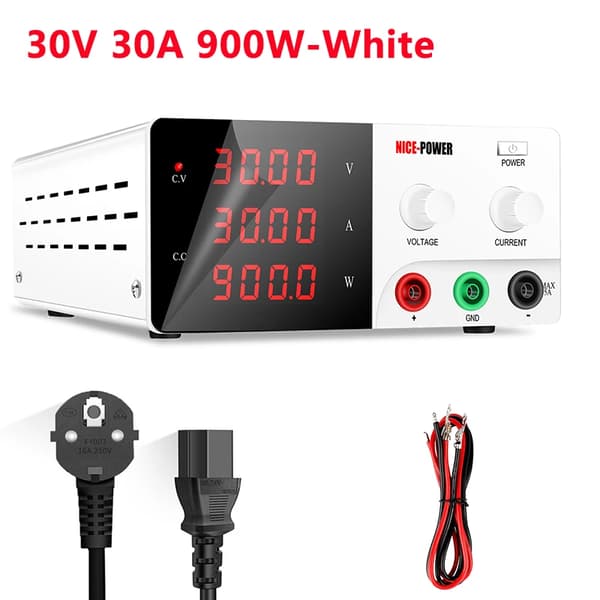DC-virransyöttö, säädettävä jännite, korkean tarkkuuden mittari,220V, 30V 30A 900W