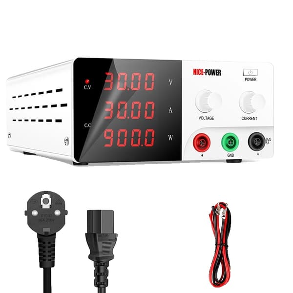 DC-virransyöttö, säädettävä jännite, korkean tarkkuuden mittari,220V, 30V 30A 900W