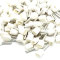 Miniatyrbillede 1 af 2: 100 stk. 0,5 mm hvid dobbelt bootlace crimp-terminaler isoleret ledningsterminal