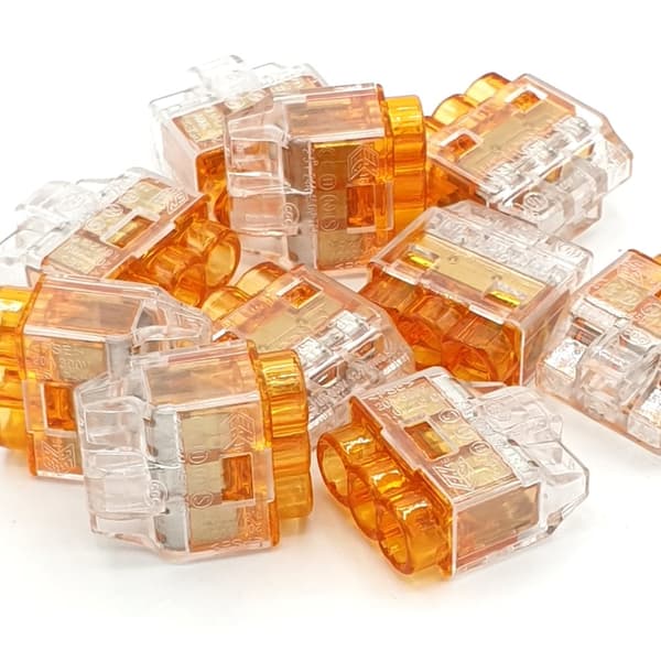 10 stk. 3-vejs stikterminaler ledningsforbindelser HelaCon Plus Mini