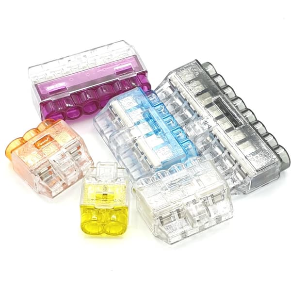 10 stk. 6-vejs stikterminaler ledningsforbindelser HelaCon Plus Mini