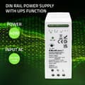 Miniatyrbillede 2 af 4: Qoltec 50885 Stabil DIN-skinne strømforsyning med UPS-funktion | 40W
