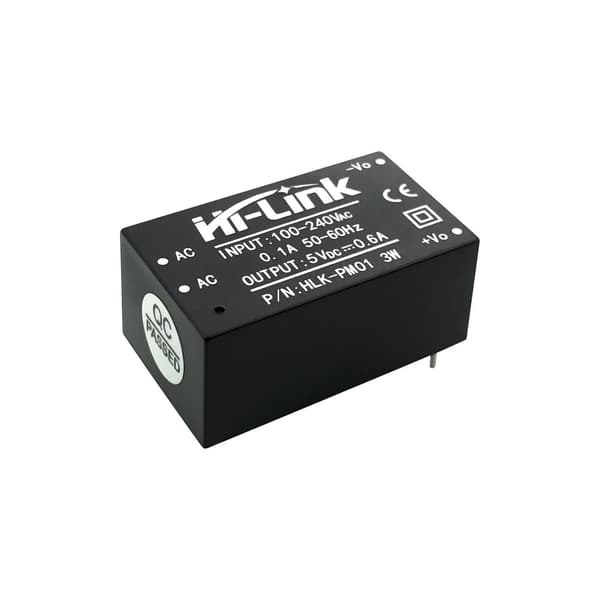 Strømforsyning 240V / 5V 600mA HLK-PM01 printbar version