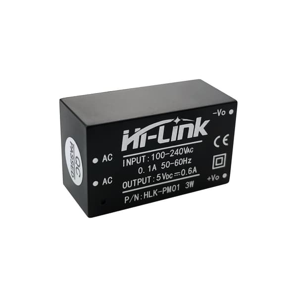 Strømforsyning 240V / 5V 600mA HLK-PM01 printbar version