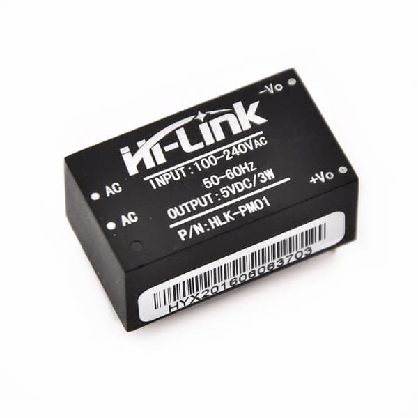 Strømforsyning 240V / 5V 600mA HLK-PM01 printbar version