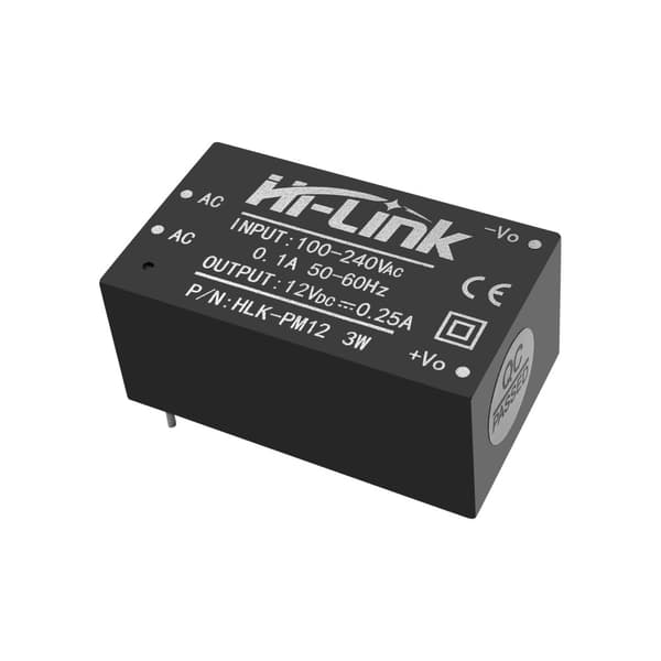 Strømforsyning 240V / 12V 250mA HLK-PM12 printbar version