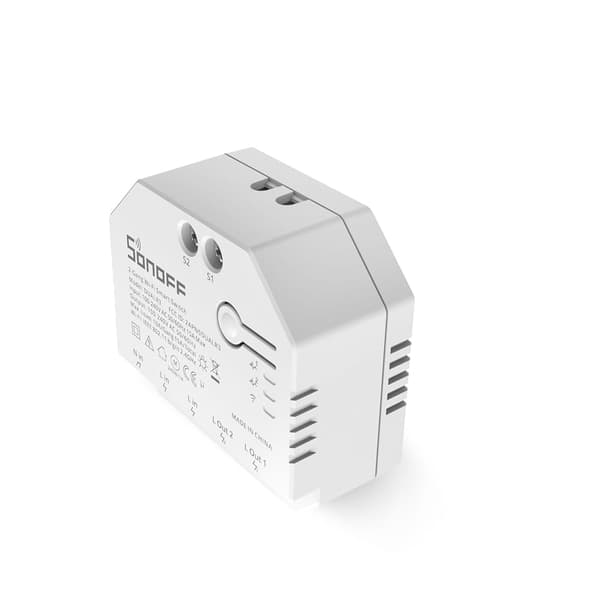 Sonoff Dual R3 dobbeltrelæ med effektmåling\rullegardincontroller