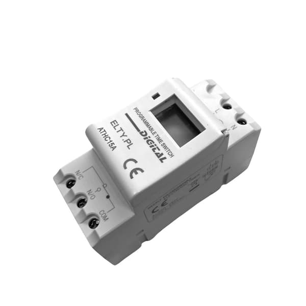 Ugentlig digital programmeringsenhed til DIN-skinne 230V THC15A