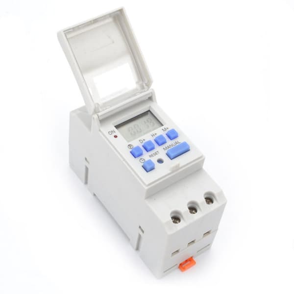 Ugentlig digital programmeringsenhed til DIN-skinne 230V THC15A