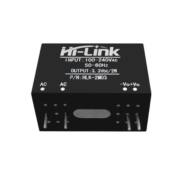 Virtalähde 240V / 3.3V 600mA HLK-2M03 tulostettava versio