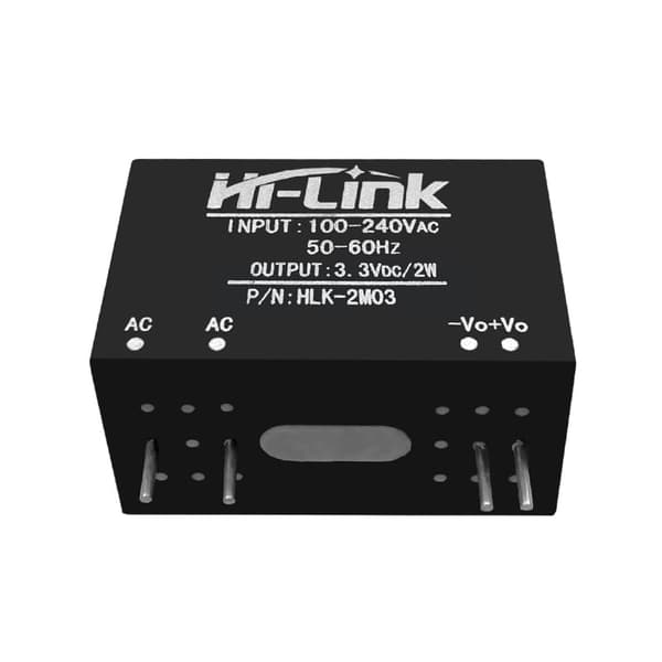 Virtalähde 240V / 3.3V 600mA HLK-2M03 tulostettava versio