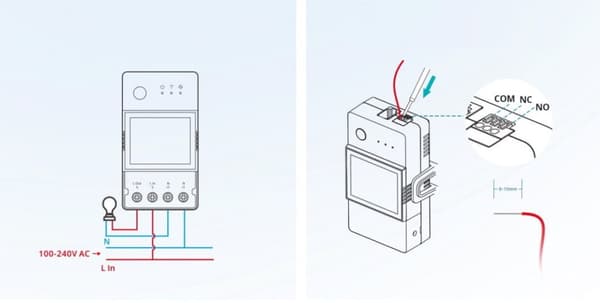 Wifi-termostaatti LCD-näytöllä ja vedenpitävällä anturilla Sonoff 16A