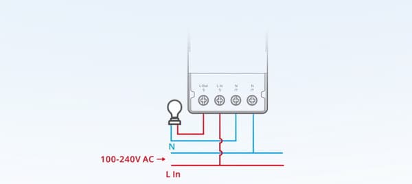 Sonoff THR316 Wifi-relæ med temperatur- og fugtighedsmåling, svarende til Sonoff TH16