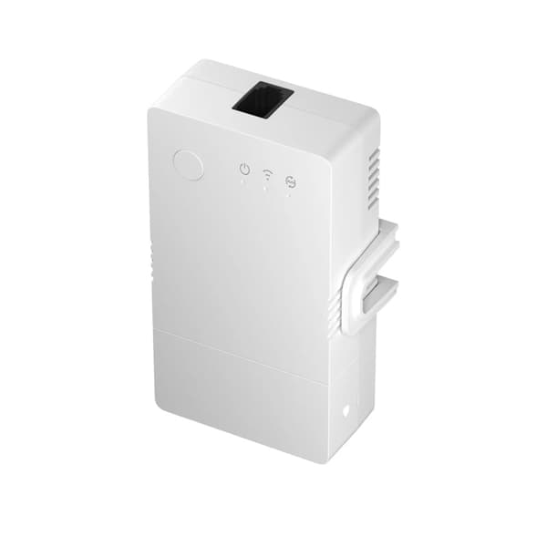 Sonoff THR316 Wifi-relæ med temperatur- og fugtighedsmåling, svarende til Sonoff TH16