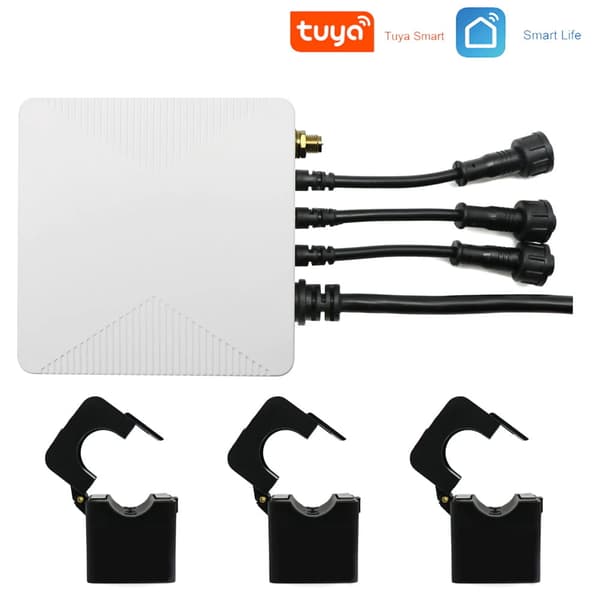 Trefaset energimåler 500A Tuya WiFi