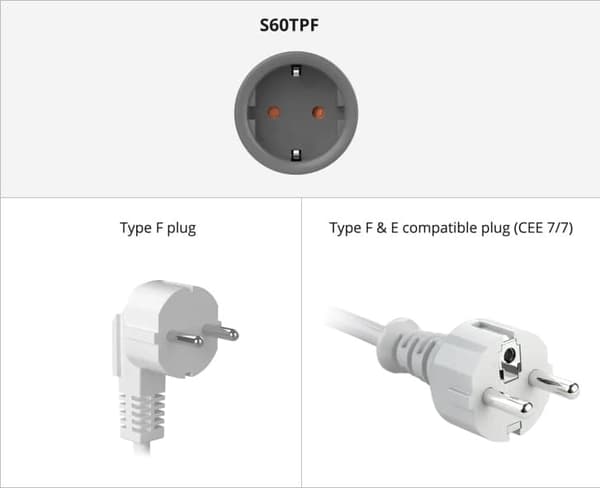 Sonoff S60 Smart Wifi Stikkontakt Wattmeter 16A 4000W Stikben
