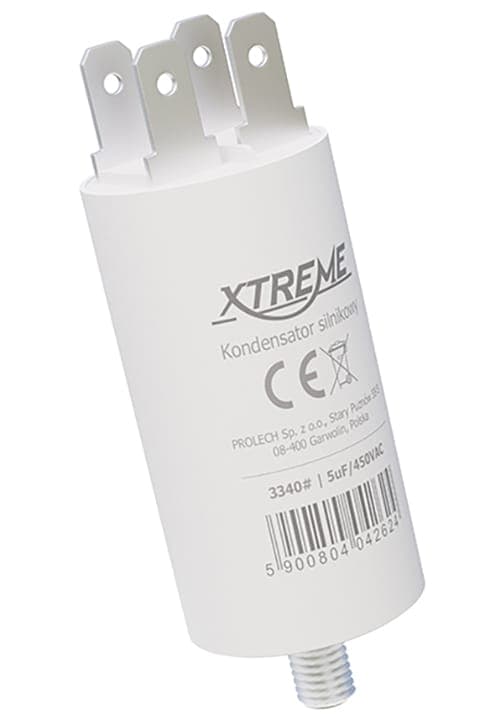 Xtreme-moottorikondensaattori (5uF, 450VAC, liitin)