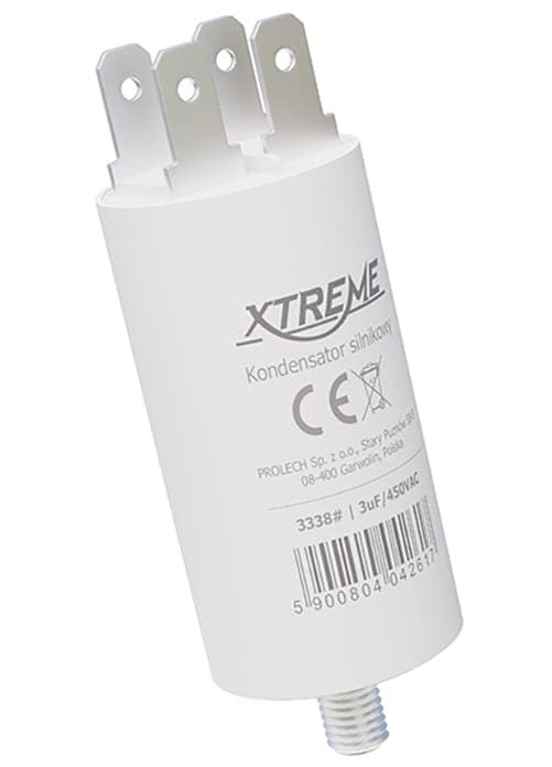 Xtreme motorkondensator (3uF, 450VAC, kontakt)