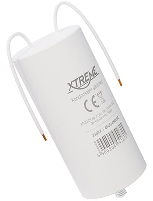 Xtreme motorkondensator (40uF, 450VAC, ledninger)