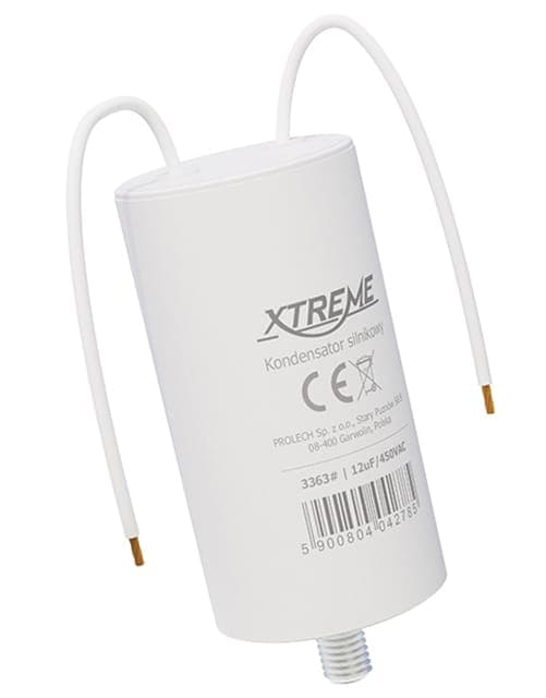 Xtreme motorkondensator (12uF, 450VAC, trådar)