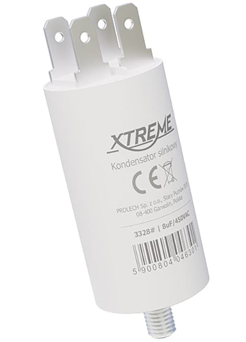 Xtreme motorkondensator (8uF, 450VAC, kontakt)