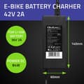 Miniatyrbillede 3 af 7: Qoltec 50761 Oplader til elcykelbatterier 36V | 42V | 2A | 5,5*2,5
