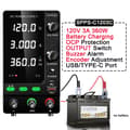 Miniatyrbillede 2 af 2: Laboratorie DC Strømforsyning, Justerbar Spænding, Strømregulator,AC 220V, 120V3A-BatteriKontakt