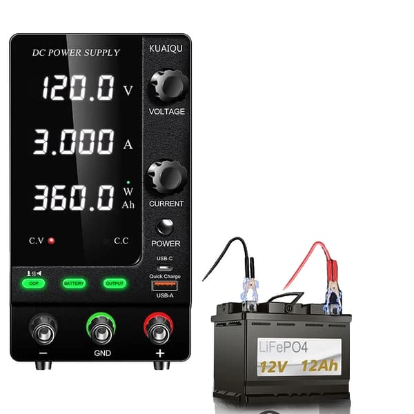 Laboratorie DC Strømforsyning, Justerbar Spænding, Strømregulator,AC 220V, 120V3A-BatteriKontakt
