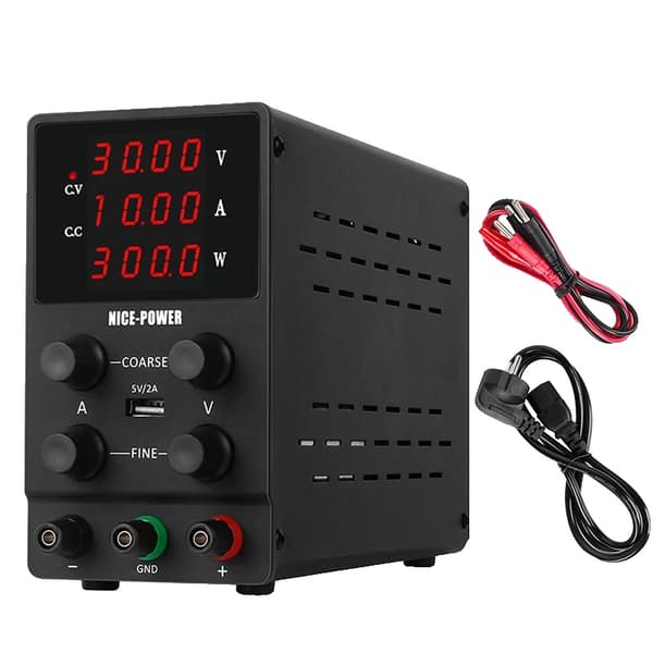 Lab DC strømforsyning, justerbar spænding, reguleret output,AC 220V, SC-SPS3010 B-0V10A