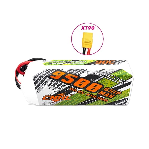 Lipo-batteri, hög kapacitet 5200mAh, hög urladdningshastighet 90C,6S 9500mah 90C XT90