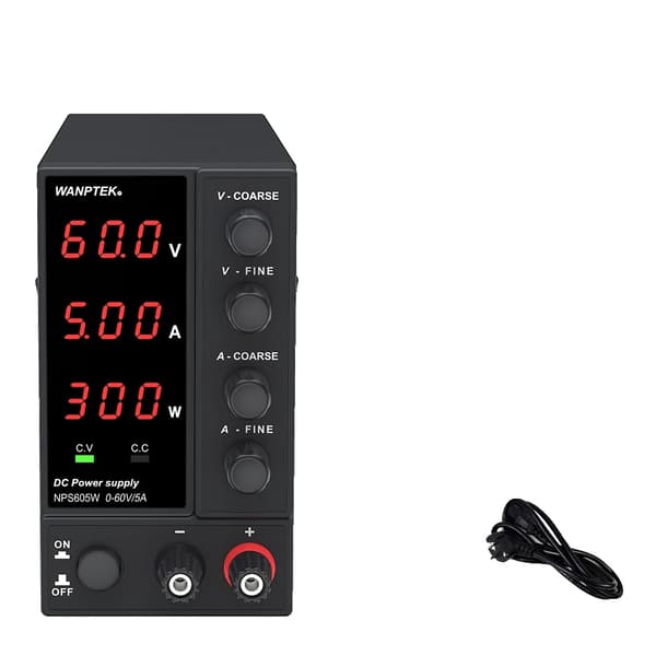 Laboratorie DC strømforsyning, justerbar spænding, regulator stabilisator,NPS605W-3 cifre