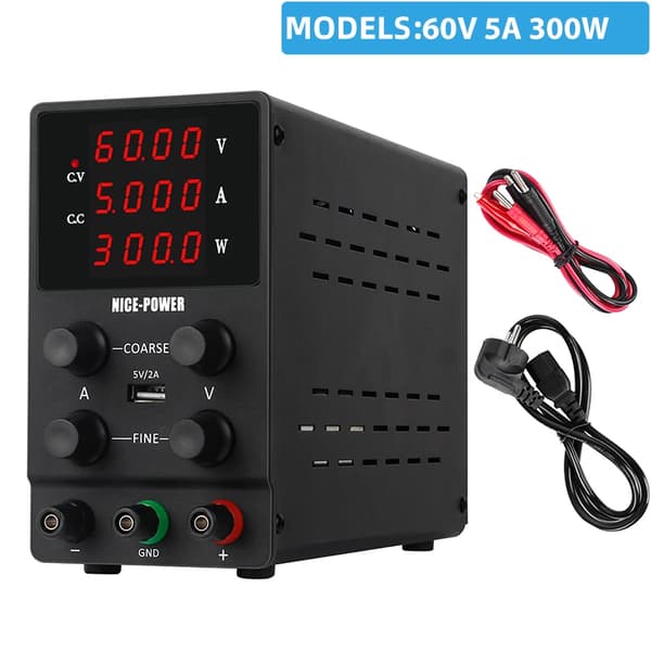 DC Strømforsyning, 30V 10A Output, Spændingsstrømregulator,S-60V5A SPS605, 220V