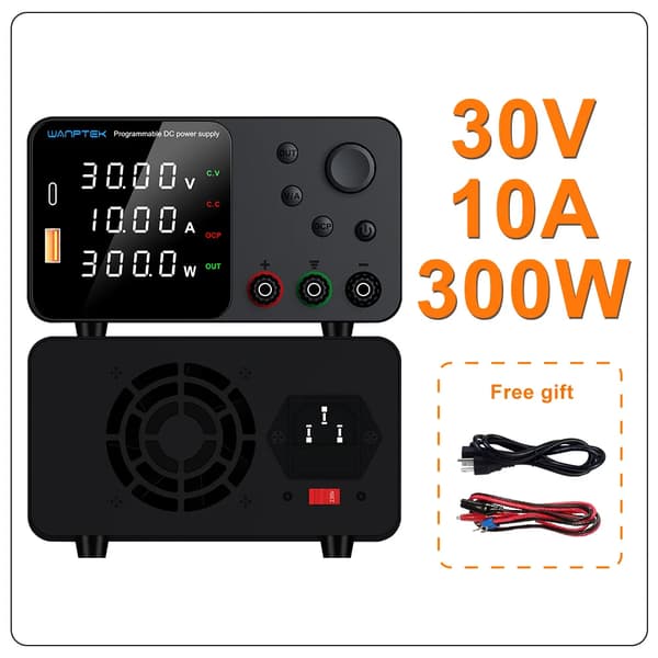 Wanptek DC Strømforsyning, 30V 10A Udgivelse, Justerbar Spændingsregulering,TPS3010 30V 10A