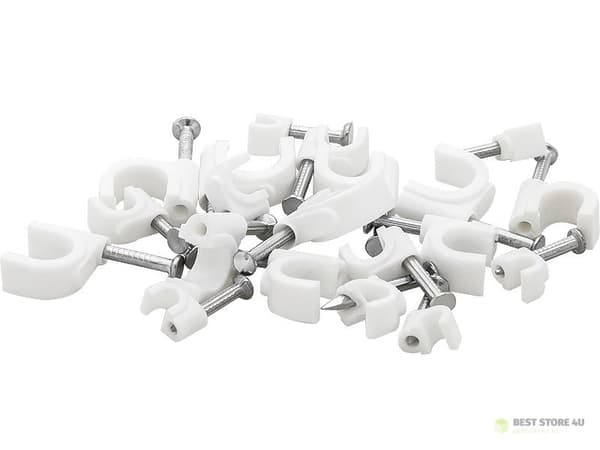 42-012# Kabelholder 10mm hvid rund
