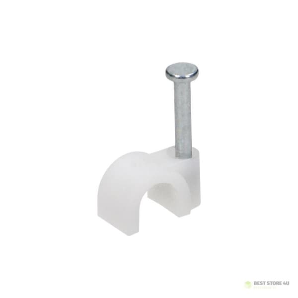 Rund kabelholder 7 mm (100 stk.)
