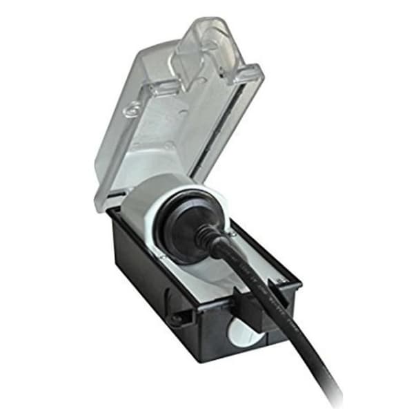 Bachmann Låsbar udendørs stikkontakt serie 9015 230V/16A 1xSKS 924.349, Sort, Transparent, Polycarbonat (PC), IP44, 230 V, 16 A, 85 mm, 924.349