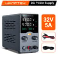 Miniatyrbillede 2 af 2: DC Strømforsyning, Spændingsregulering, Digital LED Skærm,Sort 32V5A GA305H