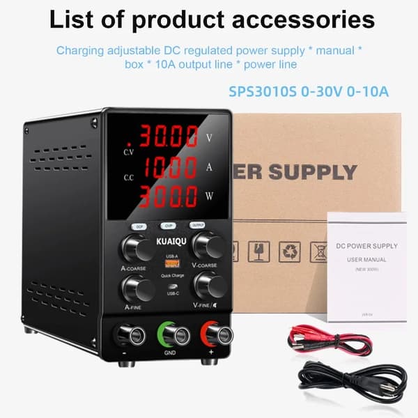 DC Lab Strømforsyning, Justerbar 0-60V Udgivelse, OVP OCP Beskyttelse,OCP OVP 30V10A, 220V