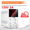 Miniatyrbillede 2 af 2: DC Strømforsyning, Justerbar Spænding op til 30V, Maksimal Strøm 10A,(120V3A)hvid