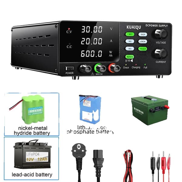 Programmerbar DC-strømforsyning, OCP-beskyttelse, 30V 20A/30A udgang,30V 20A R-SPS3020C, AC 220V