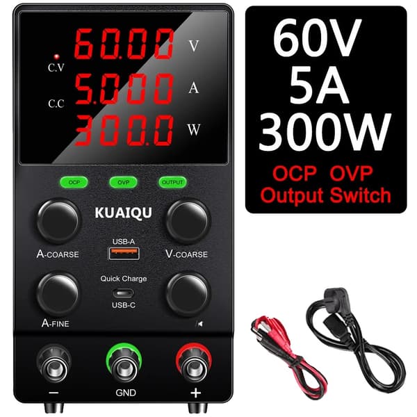Justerbar DC-strömförsörjning, 30V 10A, 60V 5A,220V, 60V 5A OCP OVP