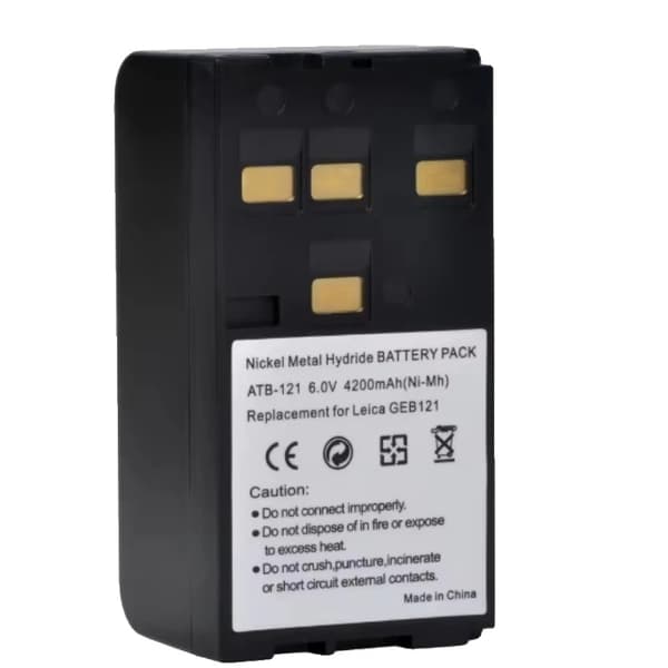 Batteri til Leica Total Station, 4400mAh kapacitet, genopladeligt NI-MH type,GEB121 4200mAh