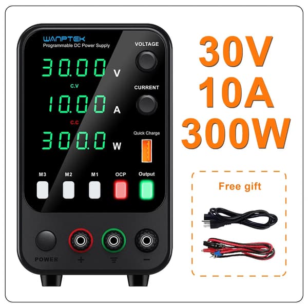 Wanptek DC Strømforsyning, 30V 10A Udgivelse, Justerbar Spændingsregulering,APS3010H 30V 10A