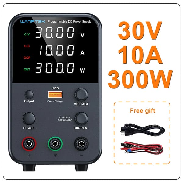 Wanptek DC Strømforsyning, 30V 10A Udgivelse, Justerbar Spændingsregulering,WPS3010H 30V 10A