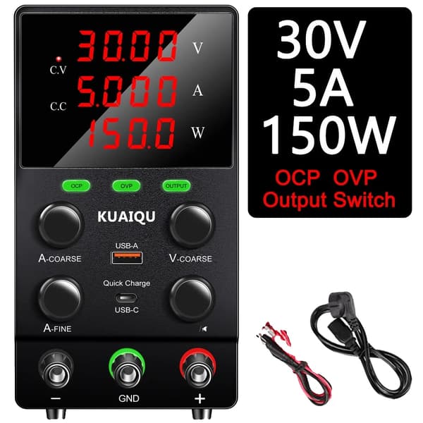 Justerbar DC-strömförsörjning, 30V 10A OCP, 30V 5A OVP,220V, 30V 5A OCP OVP