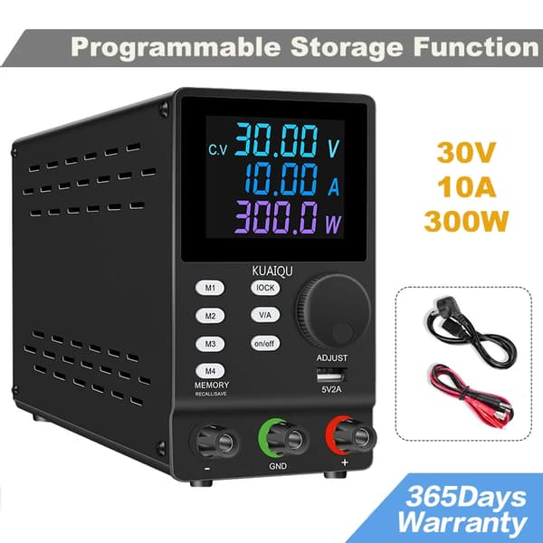 Laboratorie strömförsörjning, Variabel 30V 10A Utgång, Justerbart Reglerat Design,220V, Program 30V10A