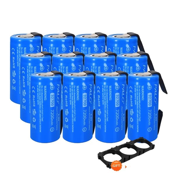 32700 Ladattava LiFePO4 Akka, 7200mAh Kapasiteetti, CE-sertifioitu,12KPL 32700